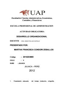 DESARROLLO ORGANIZACIONAL