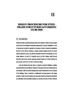 Design of Steel Frames - BS 5950