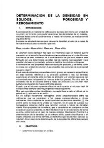 Determinacion de La Densidad en Solidos