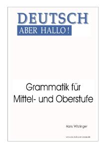 Deutsch Hallo Mittel Und Oberstufe Grammatik