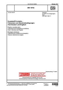 DIN16742-2013A Eng Plastics Moulded Parts Tolerance & Acceptance Conditions