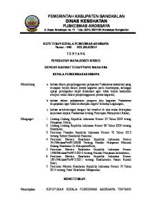 Dinas Kesehatan: Pemerintah Kabupaten Bangkalan Puskesmas Arosbaya