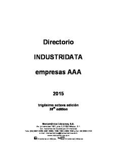Directorio Industridata Empresas AAA