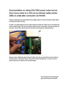 Documentation on How to Wire an Itron Corus Meter
