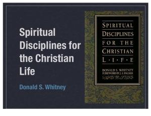 Donald Whitney, Spiritual Disciplines: Chapter 4 Prayer