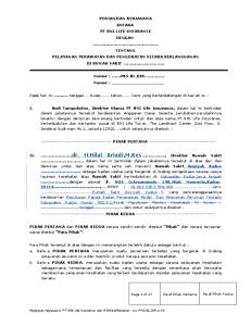 Draft Terbaru Perjanjian Kerjasama BNI Life Insurance_RS 2016