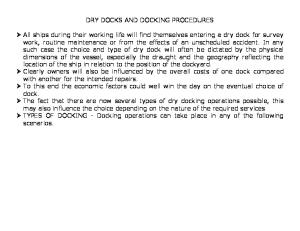Dry Docking Notes