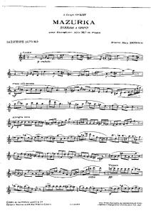 Dubois - Mazurka (With Piano Part)