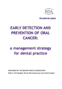 Early Detection of Oral Cancer