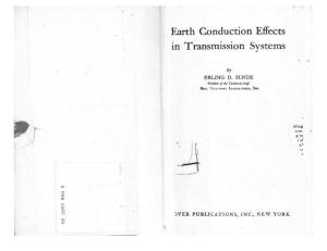 Earth Conduction Effects in Transmission Systems Sunde