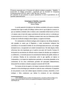 Eclesiología de Medellín a Aparecida - H. Ospino