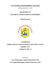 EE6009-Power Electronics for Renewable Energy Systems