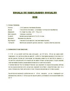 EHS; Escala de Habilidades Sociales de Gismero - Adaptación Peruana