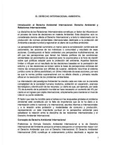 El Derecho Internacional Ambiental