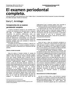 El Examen Periodontal Completo g c Armitage