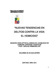 El Homicidio en Chile