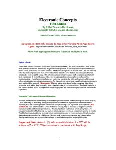 Electronic Concepts First Edition