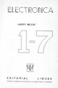 Electronica Serie 1 - 7 Harry Mileaf
