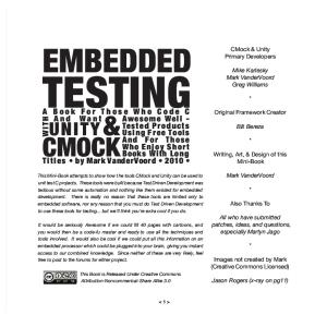 Embedded Testing With Unity and Cmock