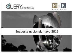 Encuesta Nacional Mayo 2019 Informe QueryArgentina.com M&R