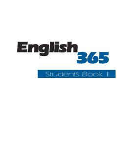 English 365 Student's Book 1