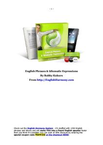 English Phrases & Idiomatic Expressions