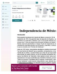 Ensayo Independencia de México