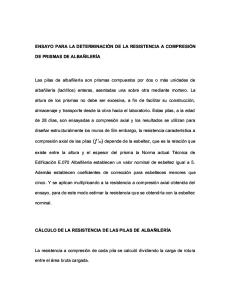 Ensayo Para La Determinación de La Resistencia a Compresión de Prismas de Albañilería