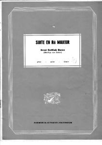 Ernst Gottlieb Baron Suite in Re Majeur