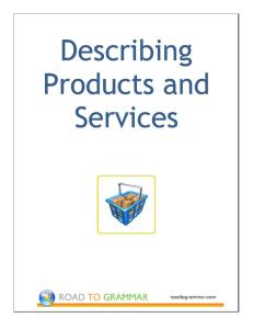 ESL Vocabulary Worksheet: Describing Products and Services