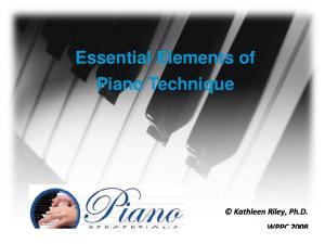 Essential Elements of Piano Technique