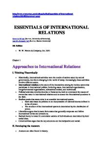 Essential of International Relations