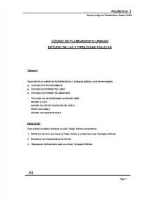 Estudio Tipologías  Edilicias