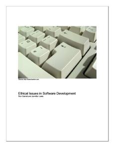 Ethical Issues in Software Development