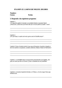Examen El Camino de Miguel Delibes