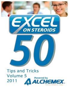 Excel on Steroids Tips and Tricks Vol 5