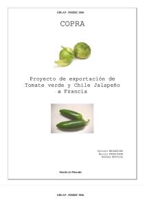 exportación de Tomate verde y Chile Jalapeño