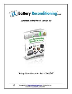 Ez Battery Reconditioning