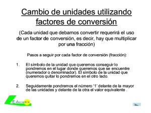 Factores Conversion