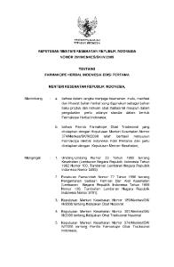 Farmakope Herbal Indonesia Edisi Pertama