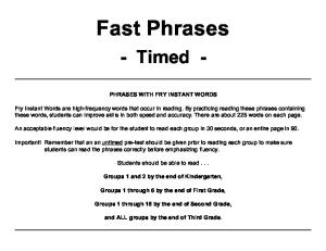 Fast Phrases