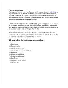 Fenomenos naturales