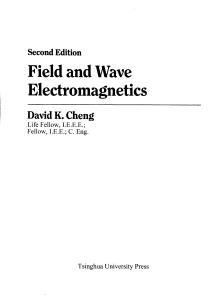 Field and Wave Electromagnetics (2nd Edition)-David K. Cheng