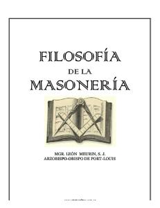 Filosofía de la Masonería (Mons. León Meurin)