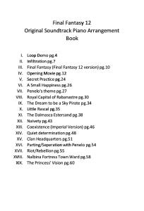 Final Fantasy XII Original Soundtrack Piano Solo Arrangement Book (Not Piano Collections)