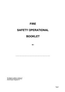 Fire Safety Operational Booklet