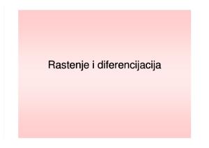 FIZIOLOGIJAR 6 Rastenje i Diferencijacija [Compatibility Mode]