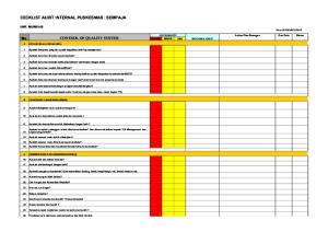 Form-15 CheckList Audit Internal Akreditasi Puskesmas