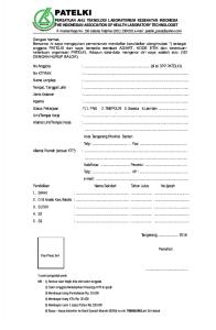 Form Pendaftaran Anggota PATELKI