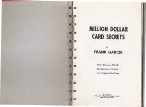 Frank Garcia Million Dollar Cards Secrets